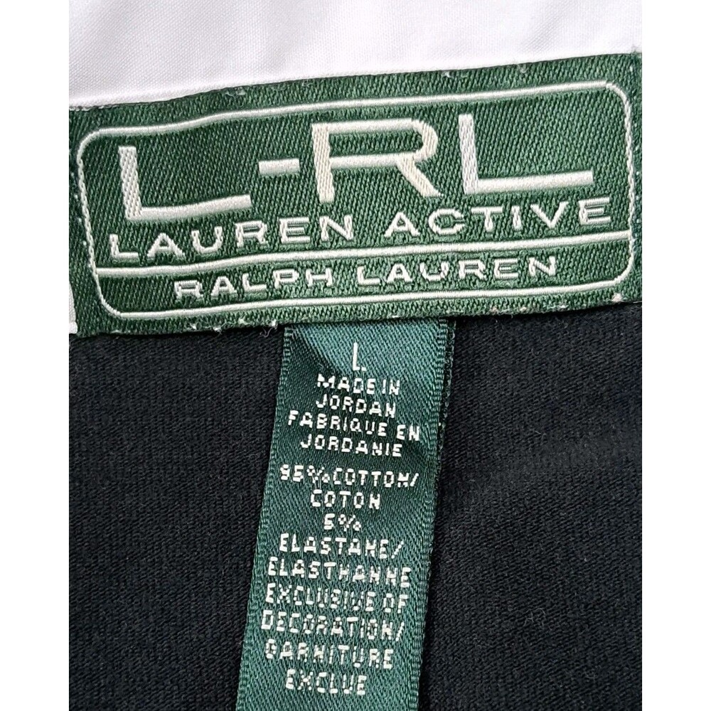 Ralph Lauren Yellow Tee & LRL Active Black & White Stripe Top Women's Size Large - Picture 10 of 15
